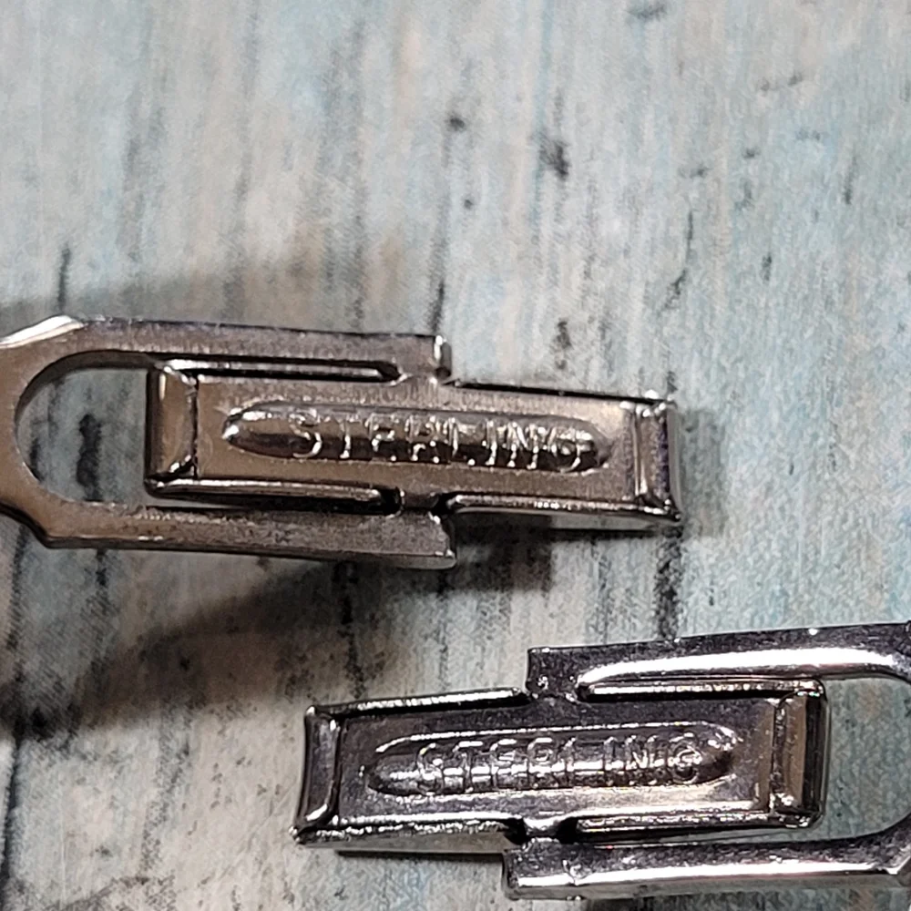 Sterling Square Cuff Links.